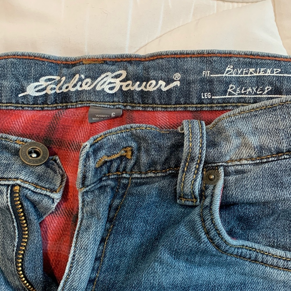 Eddie Bauer flannel jeans
